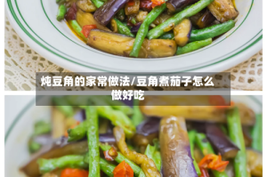 炖豆角的家常做法/豆角煮茄子怎么做好吃