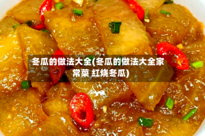 冬瓜的做法大全(冬瓜的做法大全家常菜 红烧冬瓜)