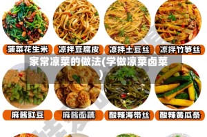 家常凉菜的做法(学做凉菜卤菜)