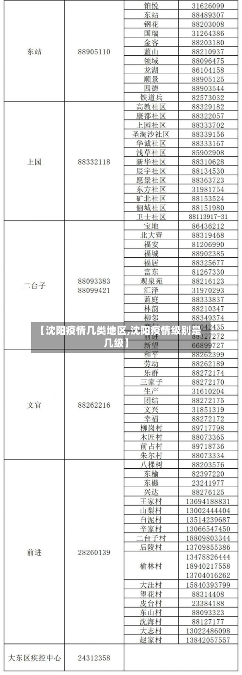 【沈阳疫情几类地区,沈阳疫情级别是几级】-第1张图片