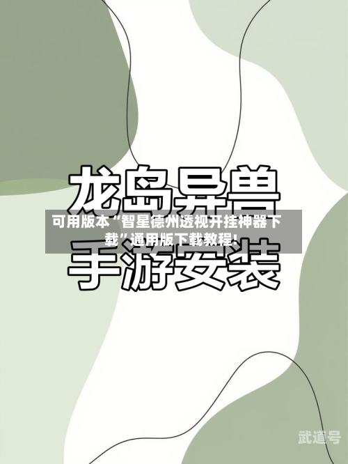 可用版本“智星德州透视开挂神器下载	”通用版下载教程!-第1张图片