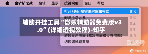辅助开挂工具“微乐辅助器免费版v3.0	”(详细透视教程)-知乎-第1张图片
