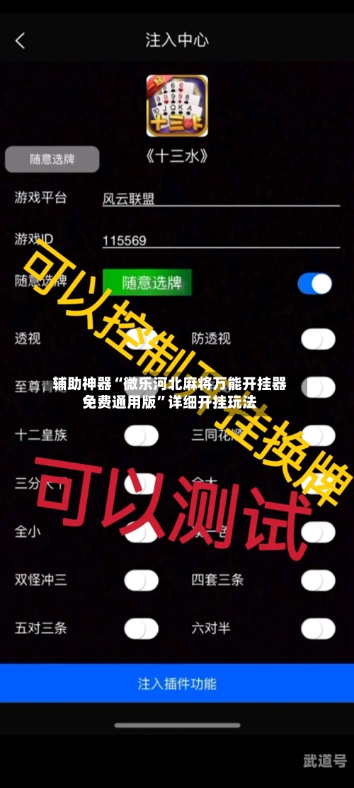 辅助神器“微乐河北麻将万能开挂器免费通用版”详细开挂玩法-第1张图片